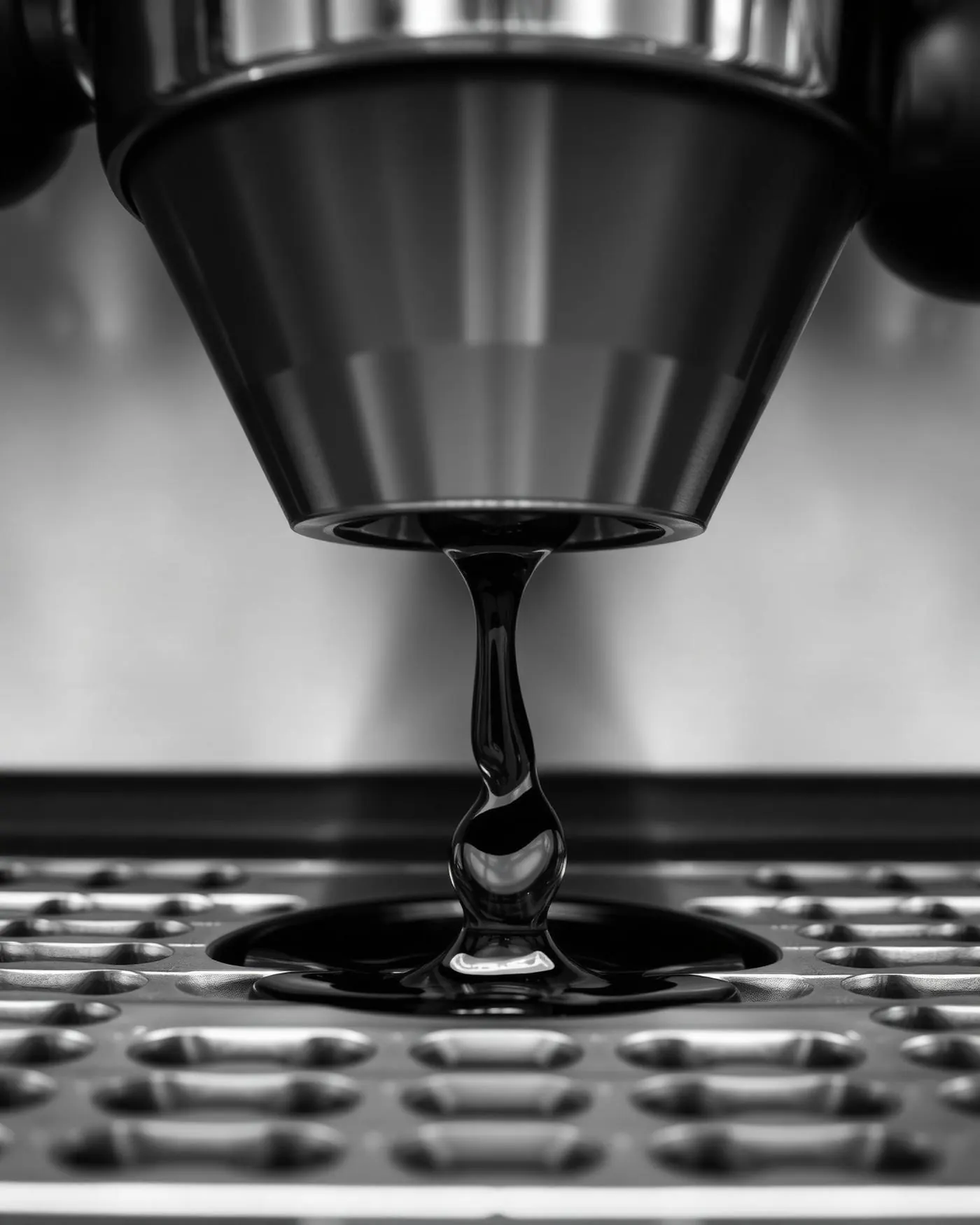 Espresso extraction into a steel cup
